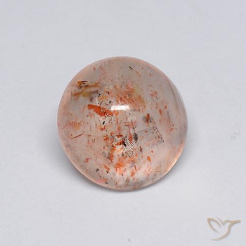 2.13ct Naturel Pêche Orange Pierre de soleil, Tour, Transparent