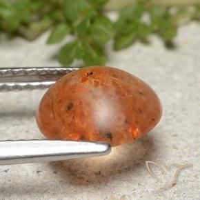 Pierre de soleil Orange moyen naturelle Tour, 2.00 ct, Translucide