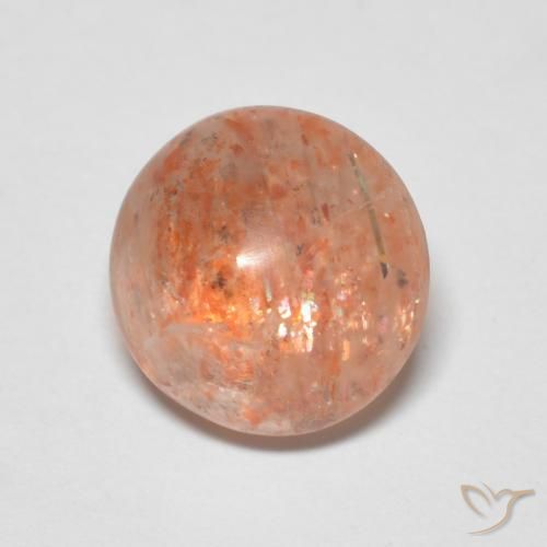 Pierre de soleil Orange rougeâtre naturelle Tour, 2.20 ct, Translucide