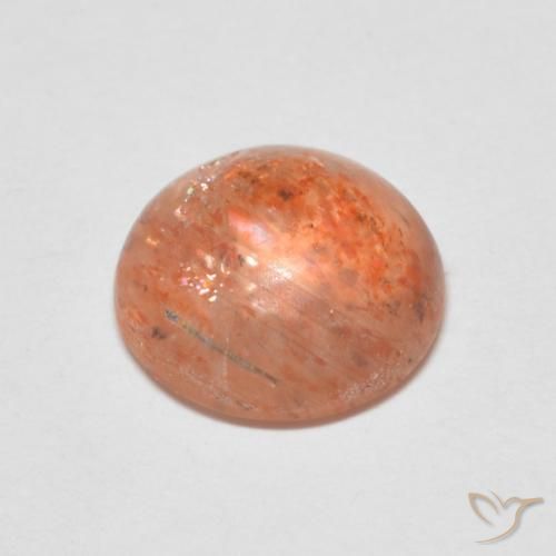 Pierre de soleil Orange rougeâtre naturelle Tour, 2.20 ct, Translucide