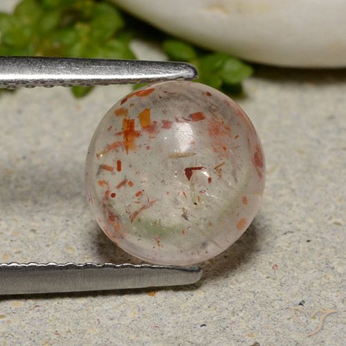 2.23ct Naturel Orange blanc Pierre de soleil, Tour, Transparent