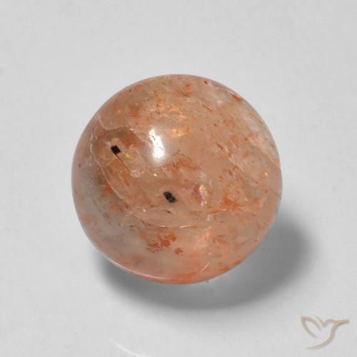 2.35ct Naturel Orange rougeâtre Pierre de soleil, Tour, Translucide