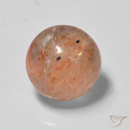 Pierre de soleil Orange rougeâtre naturelle Tour, 2.35 ct, Translucide