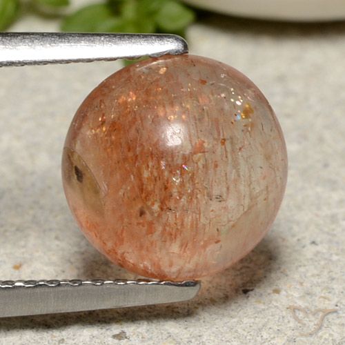 2.29ct Naturel Orange rougeâtre Pierre de soleil, Tour, Translucide