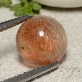 Pierre de soleil Orange rougeâtre naturelle Tour, 2.29 ct, Translucide