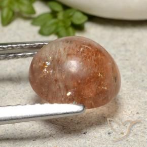 Pierre de soleil Orange rougeâtre naturelle Tour, 2.29 ct, Translucide