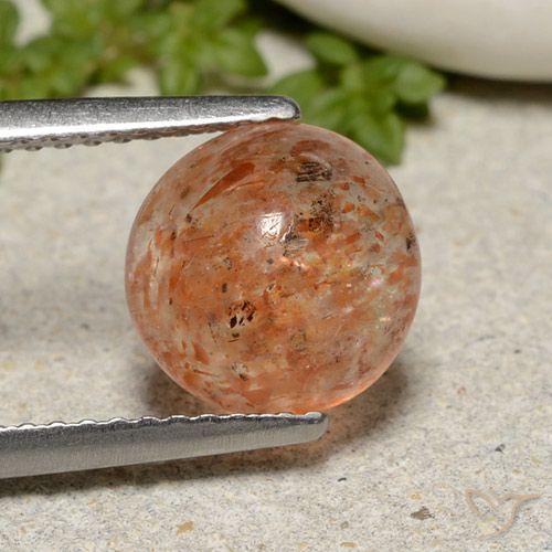 2.04ct Naturel Orange rougeâtre Pierre de soleil, Tour, Translucide