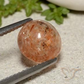 Pierre de soleil Orange rougeâtre naturelle Tour, 2.04 ct, Translucide