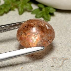 Pierre de soleil Orange rougeâtre naturelle Tour, 2.04 ct, Translucide