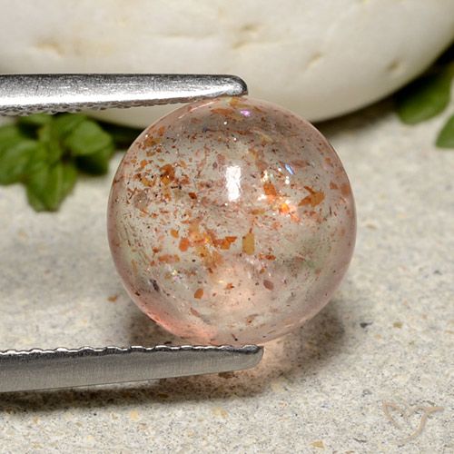 2.30ct Naturel Orange clair Pierre de soleil, Tour, Translucide