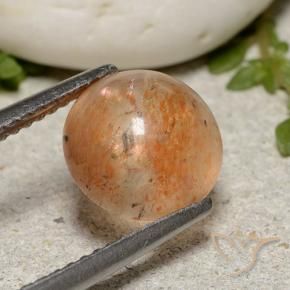 Pierre de soleil Orange chaud naturelle Tour, 2.53 ct, Translucide