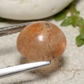 Pierre de soleil Orange chaud naturelle Tour, 2.53 ct, Translucide