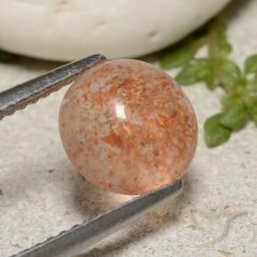 Pierre de soleil Orange rougeâtre naturelle Tour, 1.84 ct, Translucide
