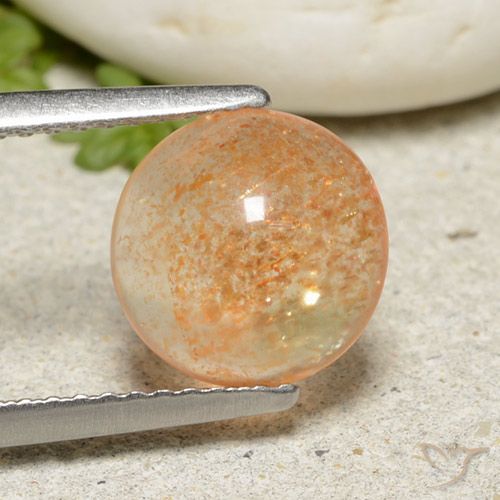 1.85ct Naturel Orange cantaloup Pierre de soleil, Tour, Translucide