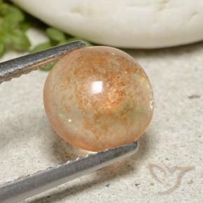 Pierre de soleil Orange cantaloup naturelle Tour, 1.85 ct, Translucide