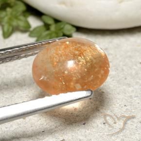 Pierre de soleil Orange cantaloup naturelle Tour, 1.85 ct, Translucide