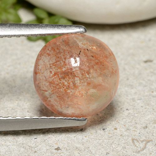 2.10ct Naturel Orange tigre léger Pierre de soleil, Tour, Translucide