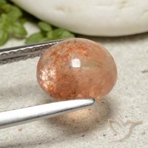 Pierre de soleil Orange tigre léger naturelle Tour, 2.10 ct, Translucide