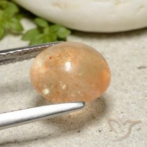 Pierre de soleil Orange cantaloup naturelle Tour, 2.05 ct, Translucide