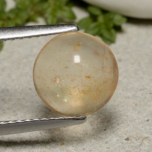 2.05ct Naturel Orange cantaloup Pierre de soleil, Tour, Translucide
