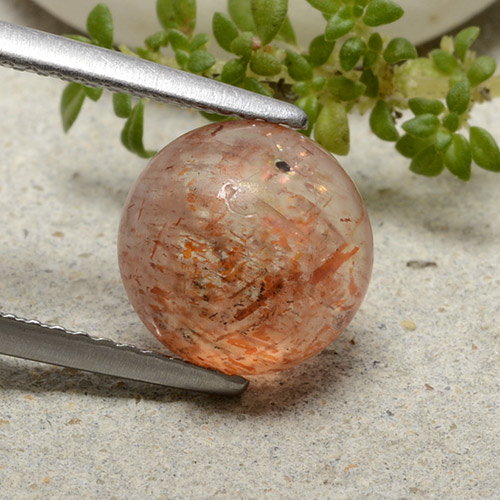 Pierre de Soleil  Orange chaud naturelle Coupe roude, 2.65 ct, Translucide