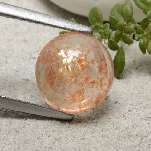 Pierre de soleil Orange tigre léger naturelle Tour, 2.03 ct, Translucide