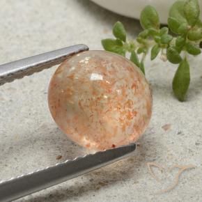 Pierre de soleil Orange tigre léger naturelle Tour, 2.03 ct, Translucide