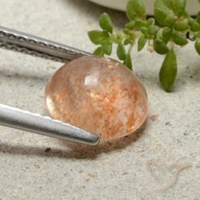 Pierre de soleil Orange tigre léger naturelle Tour, 2.03 ct, Translucide