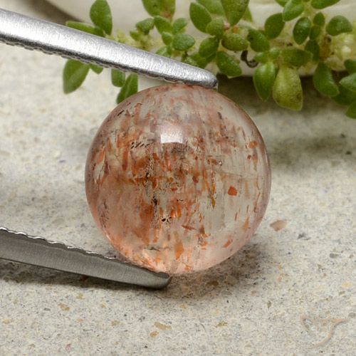 1.96ct Naturel Orange tigre léger Pierre de soleil, Tour, Translucide
