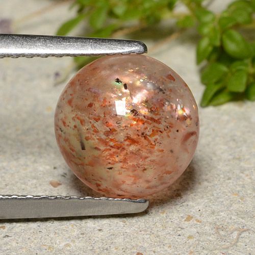2.24ct Naturel Orange pamplemousse Pierre de soleil, Tour, Translucide