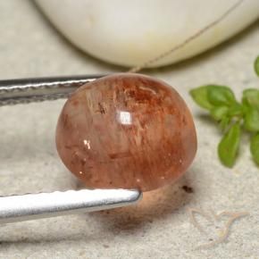 Pierre de soleil Orange rougeâtre naturelle Tour, 2.72 ct, Translucide