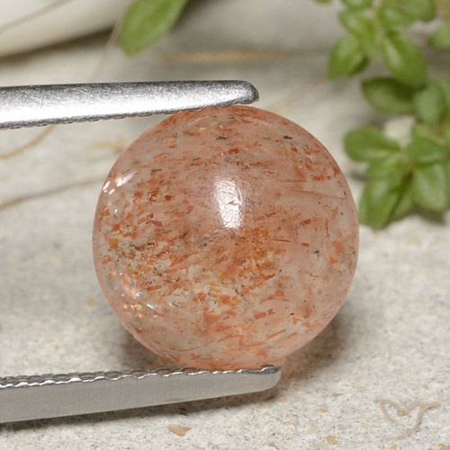 2.10ct Naturel Orange tigre léger Pierre de soleil, Tour, Translucide