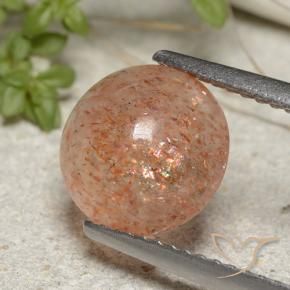 Pierre de soleil Orange tigre léger naturelle Tour, 2.10 ct, Translucide