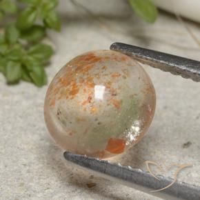 Pierre de soleil Orange tigre léger naturelle Tour, 1.75 ct, Translucide