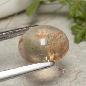 Pierre de soleil Orange tigre léger naturelle Tour, 1.75 ct, Translucide