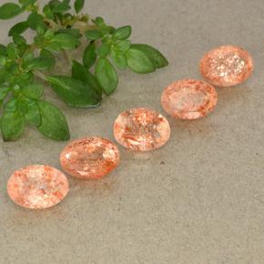 Achetez naturel 4.57ct Orange gingembre Pierre de Soleil  gems, Coupe ovale, En provenance Russie chez GemSelect. En stock, livraison internationale!