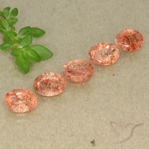 Shop natural 3.73ct Orange moyen-léger Pierre de soleil gems, ovale, from Russie at GemSelect. In stock, global shipping!
