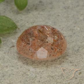 Pierre de soleil Orange moyen naturelle ovale, 4.87 ct, Translucide