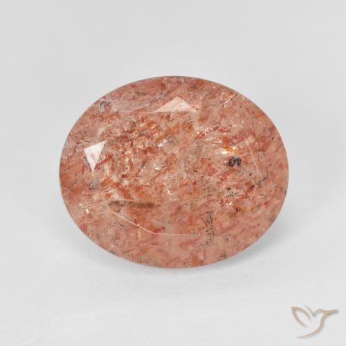 4.62ct Naturel Orange pamplemousse Pierre de soleil, ovale, Translucide