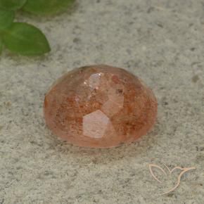 Pierre de soleil Orange chaud naturelle ovale, 4.90 ct, Translucide