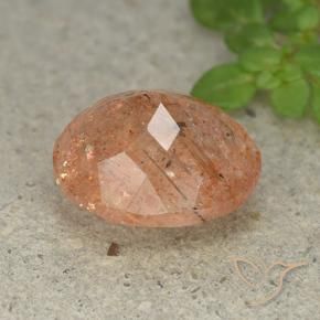 Pierre de soleil Orange clair naturelle ovale, 5.04 ct, Translucide