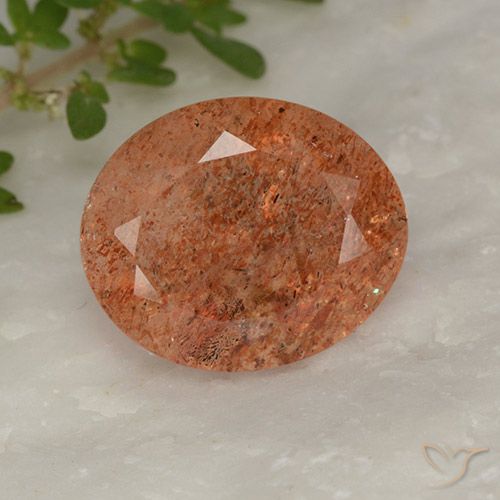 4.20ct Naturel Orange pamplemousse Pierre de soleil, ovale, Translucide