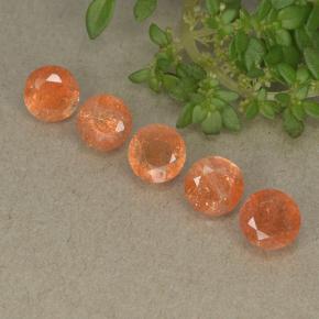 Achetez naturel 2,73ct orange pierre de soleil gems, coupe roude, en provenance inde chez gemselect. en stock, livraison internationale!