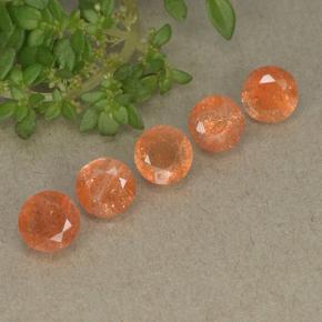 Achetez naturel 2,73ct orange pierre de soleil gems, coupe roude, en provenance inde chez gemselect. en stock, livraison internationale!