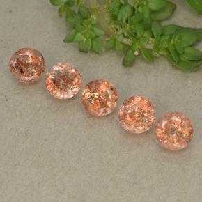 Achetez naturel 2.55ct Orange moyen-léger Pierre de Soleil  gems, Coupe roude, En provenance Inde chez GemSelect. En stock, livraison internationale!