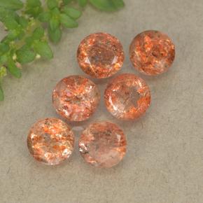 Achetez naturel 3,33ct orange pierre de soleil gems, coupe roude, en provenance inde chez gemselect. en stock, livraison internationale!
