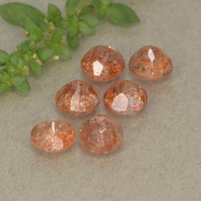 Achetez naturel 3,33ct orange pierre de soleil gems, coupe roude, en provenance inde chez gemselect. en stock, livraison internationale!