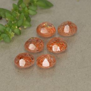Achetez naturel 2,82ct orange pierre de soleil gems, coupe roude, en provenance inde chez gemselect. en stock, livraison internationale!