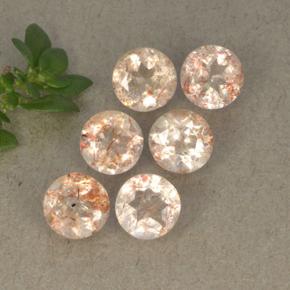 Achetez naturel 2.99ct Pêche Orange Pierre de Soleil  gems, Coupe roude, En provenance Inde chez GemSelect. En stock, livraison internationale!