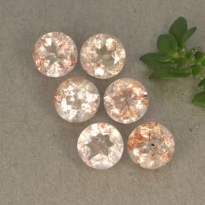 Achetez naturel 2.99ct Pêche Orange Pierre de Soleil  gems, Coupe roude, En provenance Inde chez GemSelect. En stock, livraison internationale!